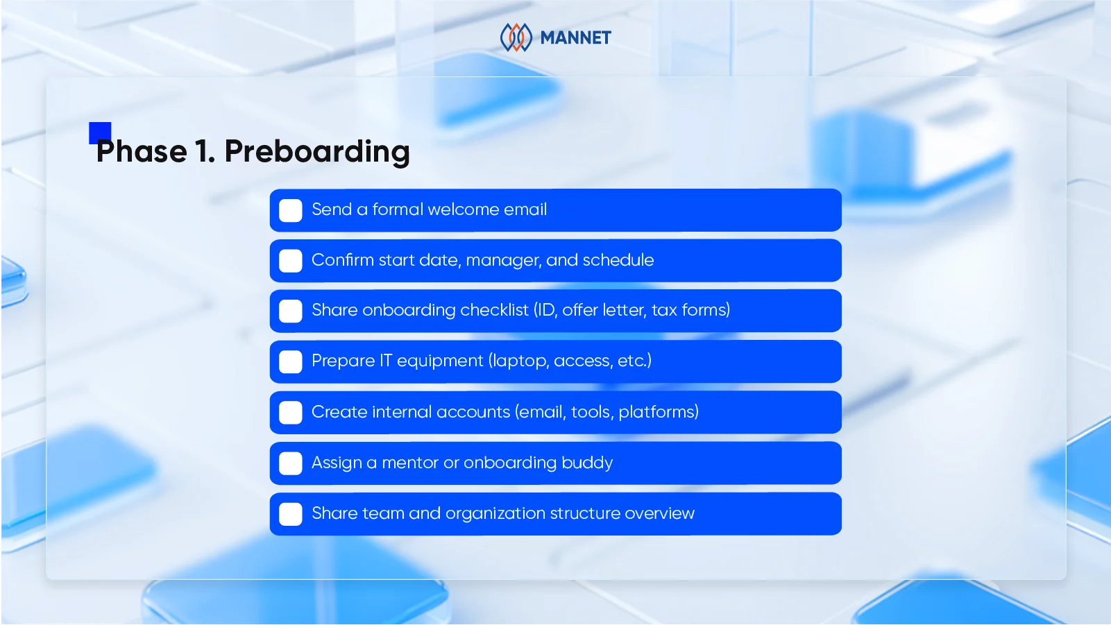 preboarding checklist